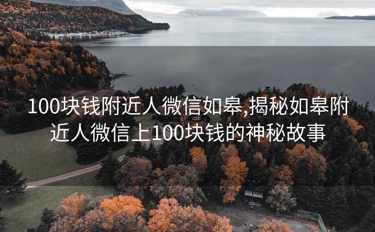 100块钱附近人微信如皋,揭秘如皋附近人微信上100块钱的神秘故事