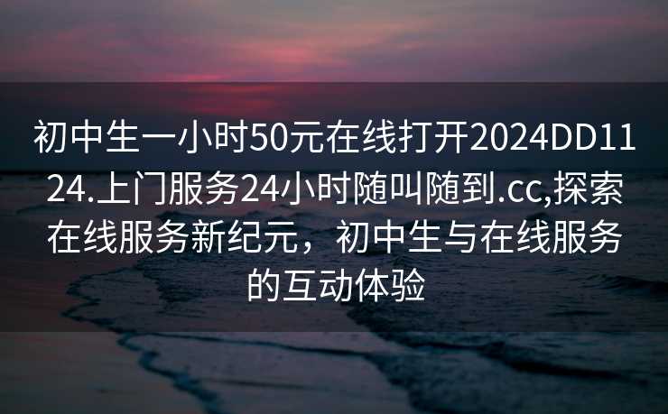 初中生一小时50元在线打开2024DD1124.上门服务24小时随叫随到.cc,探索在线服务新纪元，初中生与在线服务的互动体验