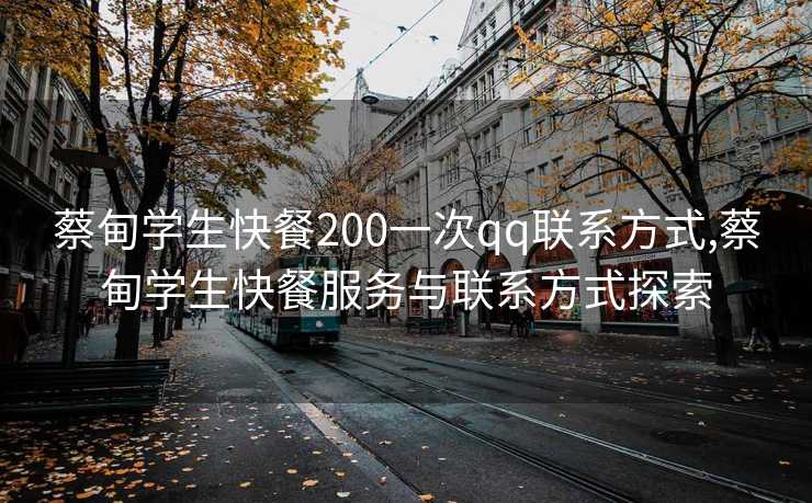 蔡甸学生快餐200一次qq联系方式,蔡甸学生快餐服务与联系方式探索