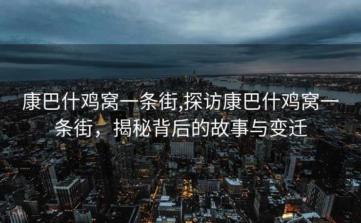 康巴什鸡窝一条街,探访康巴什鸡窝一条街，揭秘背后的故事与变迁