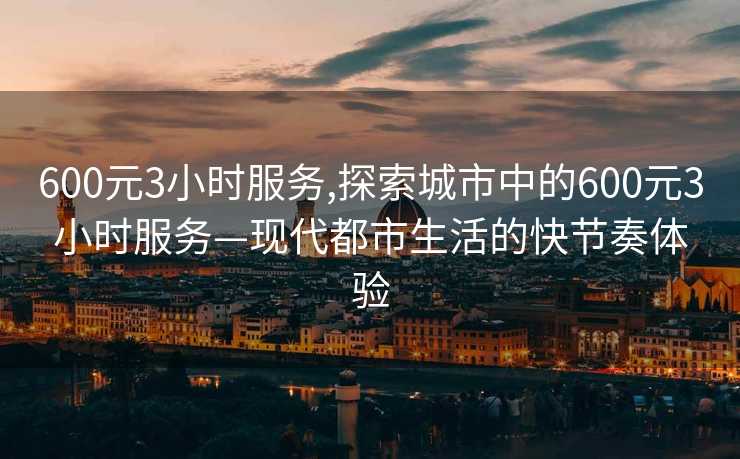 600元3小时服务,探索城市中的600元3小时服务—现代都市生活的快节奏体验