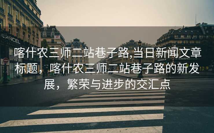 喀什农三师二站巷子路,当日新闻文章标题，喀什农三师二站巷子路的新发展，繁荣与进步的交汇点