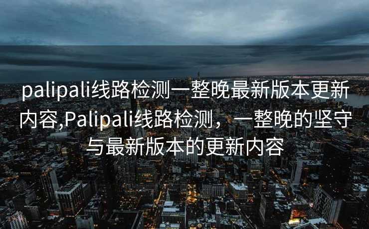 palipali线路检测一整晚最新版本更新内容,Palipali线路检测，一整晚的坚守与最新版本的更新内容