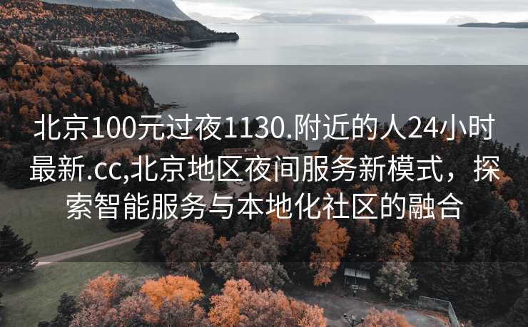 北京100元过夜1130.附近的人24小时最新.cc,北京地区夜间服务新模式，探索智能服务与本地化社区的融合