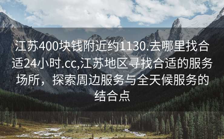 江苏400块钱附近约1130.去哪里找合适24小时.cc,江苏地区寻找合适的服务场所，探索周边服务与全天候服务的结合点