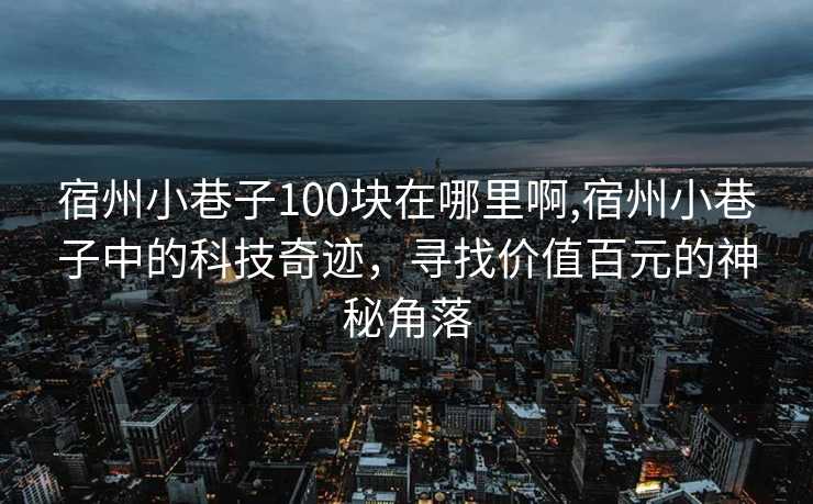 宿州小巷子100块在哪里啊,宿州小巷子中的科技奇迹，寻找价值百元的神秘角落