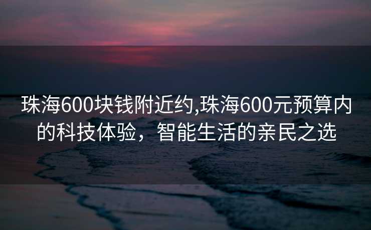 珠海600块钱附近约,珠海600元预算内的科技体验，智能生活的亲民之选