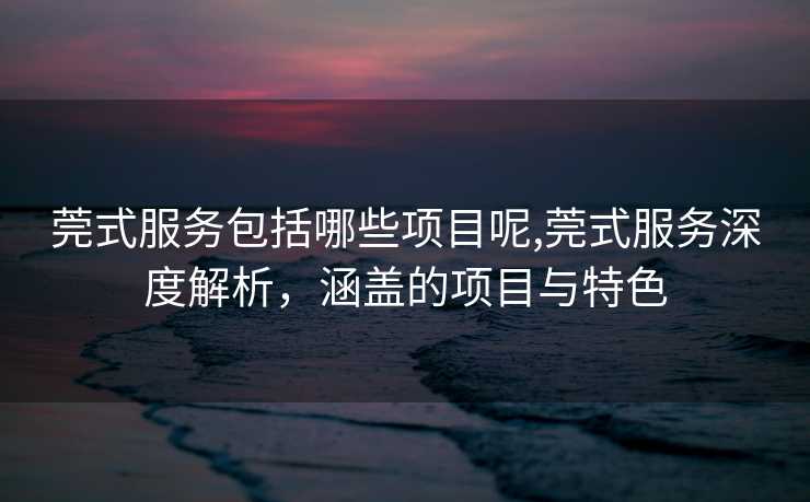 莞式服务包括哪些项目呢,莞式服务深度解析，涵盖的项目与特色