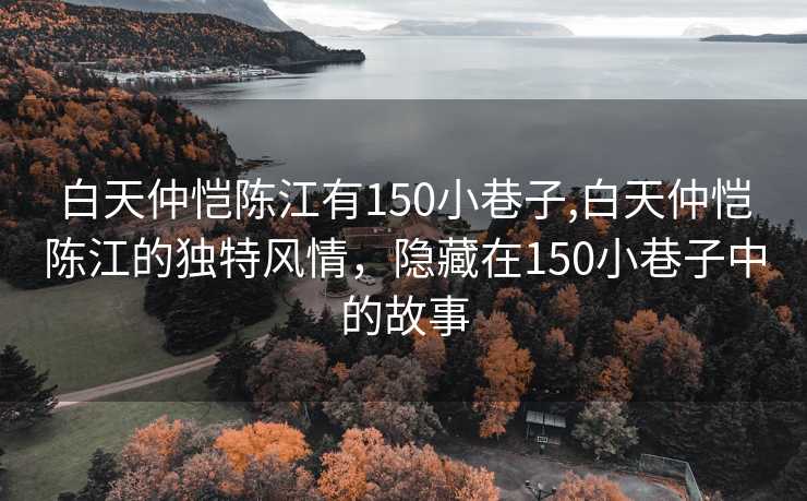 白天仲恺陈江有150小巷子,白天仲恺陈江的独特风情，隐藏在150小巷子中的故事