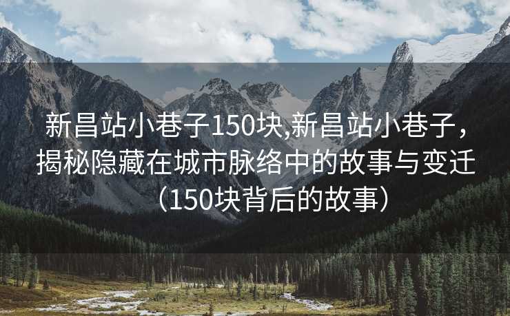 新昌站小巷子150块,新昌站小巷子，揭秘隐藏在城市脉络中的故事与变迁（150块背后的故事）