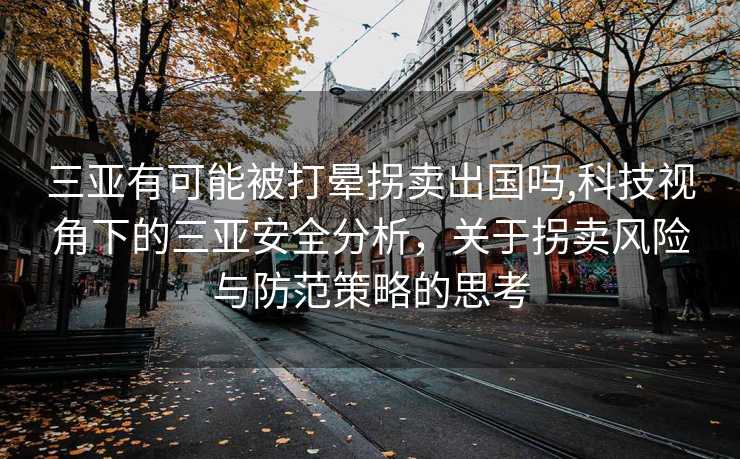 三亚有可能被打晕拐卖出国吗,科技视角下的三亚安全分析，关于拐卖风险与防范策略的思考