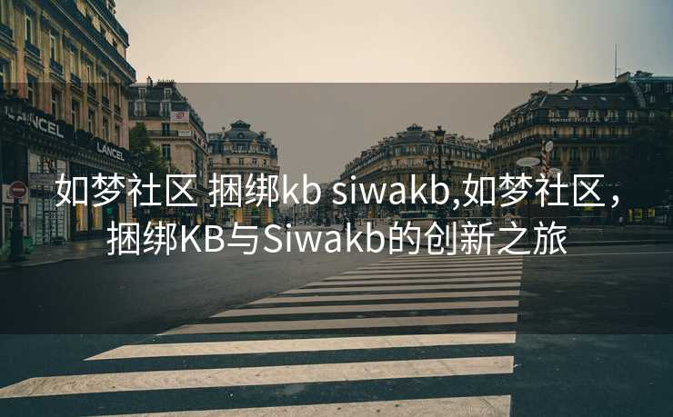 如梦社区 捆绑kb siwakb,如梦社区，捆绑KB与Siwakb的创新之旅