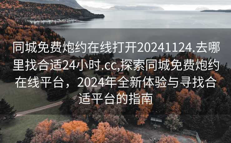 同城免费炮约在线打开20241124.去哪里找合适24小时.cc,探索同城免费炮约在线平台，2024年全新体验与寻找合适平台的指南