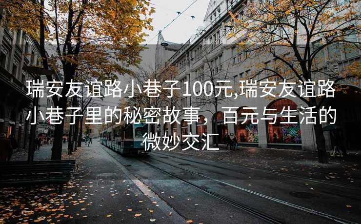 瑞安友谊路小巷子100元,瑞安友谊路小巷子里的秘密故事，百元与生活的微妙交汇