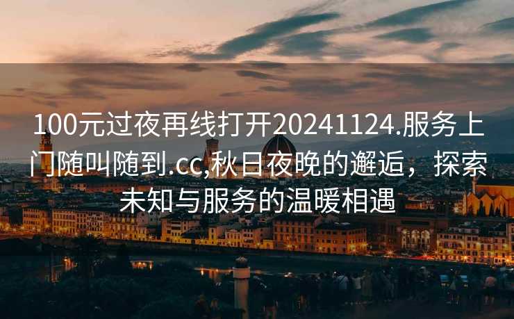 100元过夜再线打开20241124.服务上门随叫随到.cc,秋日夜晚的邂逅，探索未知与服务的温暖相遇