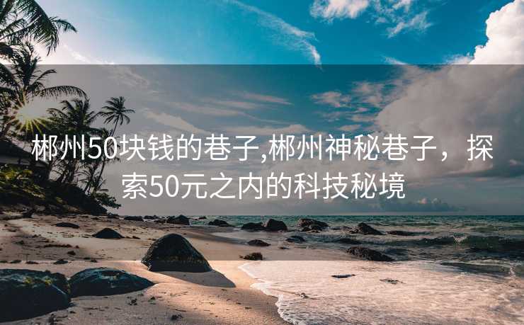 郴州50块钱的巷子,郴州神秘巷子，探索50元之内的科技秘境