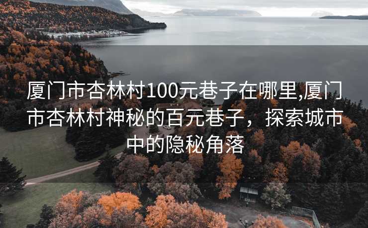 厦门市杏林村100元巷子在哪里,厦门市杏林村神秘的百元巷子，探索城市中的隐秘角落