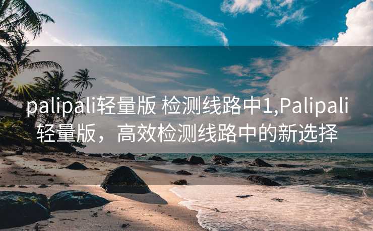 palipali轻量版 检测线路中1,Palipali轻量版，高效检测线路中的新选择