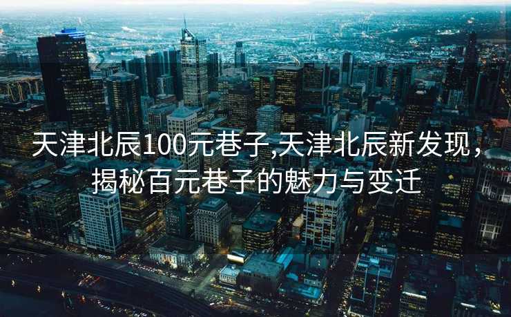 天津北辰100元巷子,天津北辰新发现，揭秘百元巷子的魅力与变迁